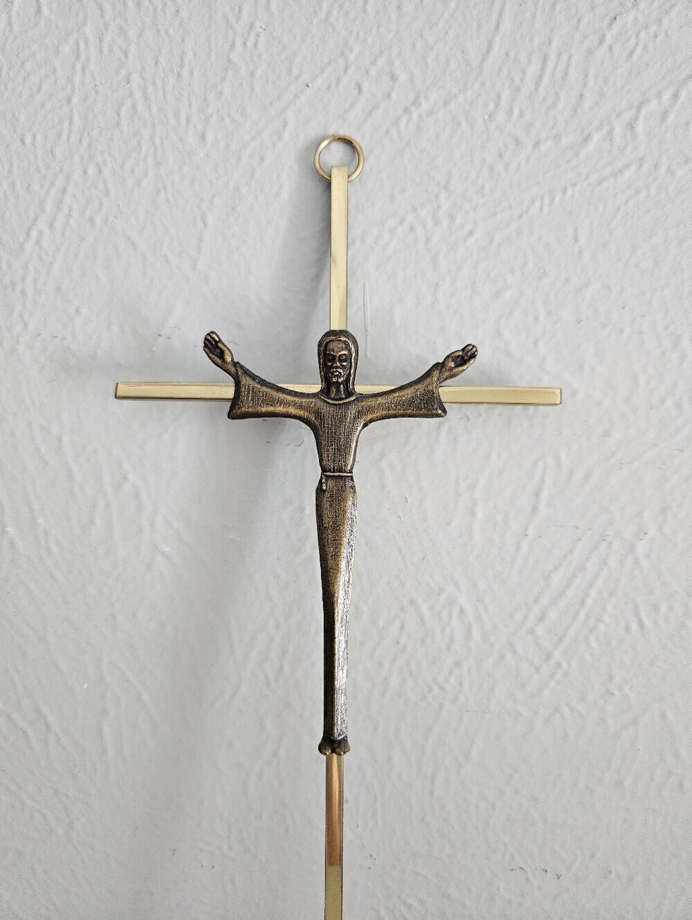 Vintage Brass Religious Art- Catholic Crucifix Wall Cross - Picture 3 of 5
